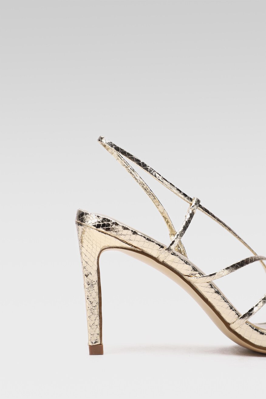 
                DeeZee - Sandały na obcasie metaliczne - 5903698573113