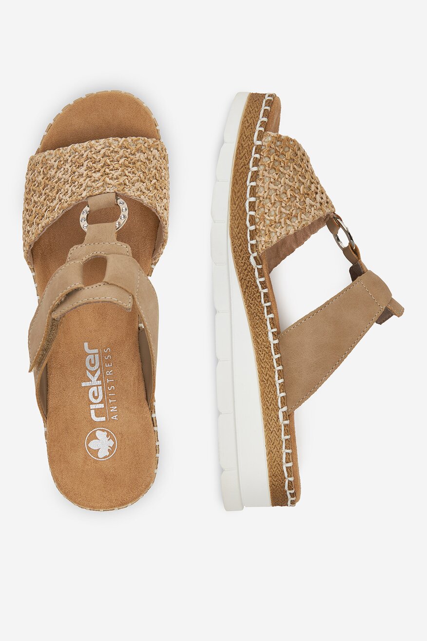 
                Rieker - Klapki na koturnie - 2230078399005