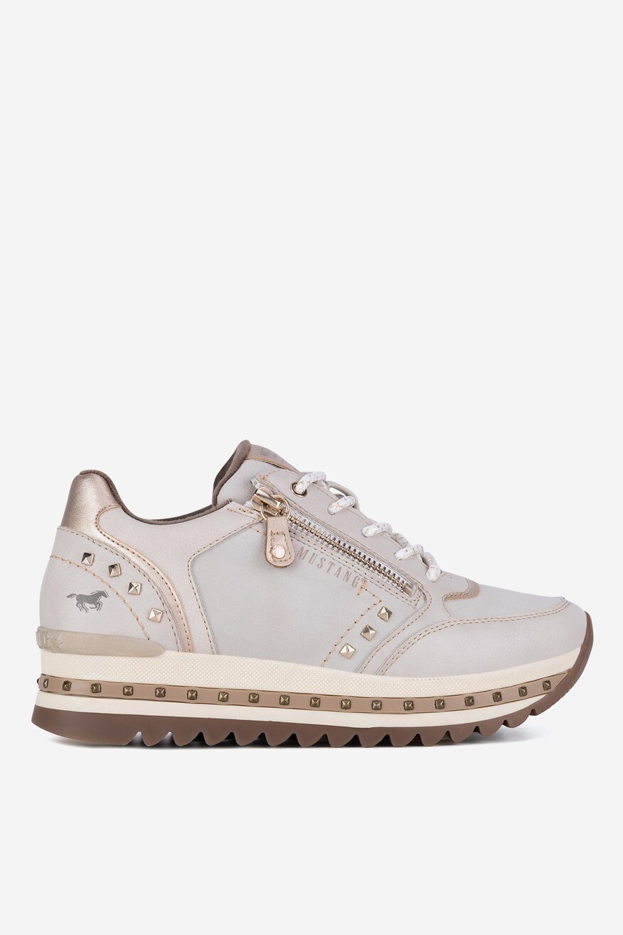 Mustang - Sneakersy na platformie - 5905588862642