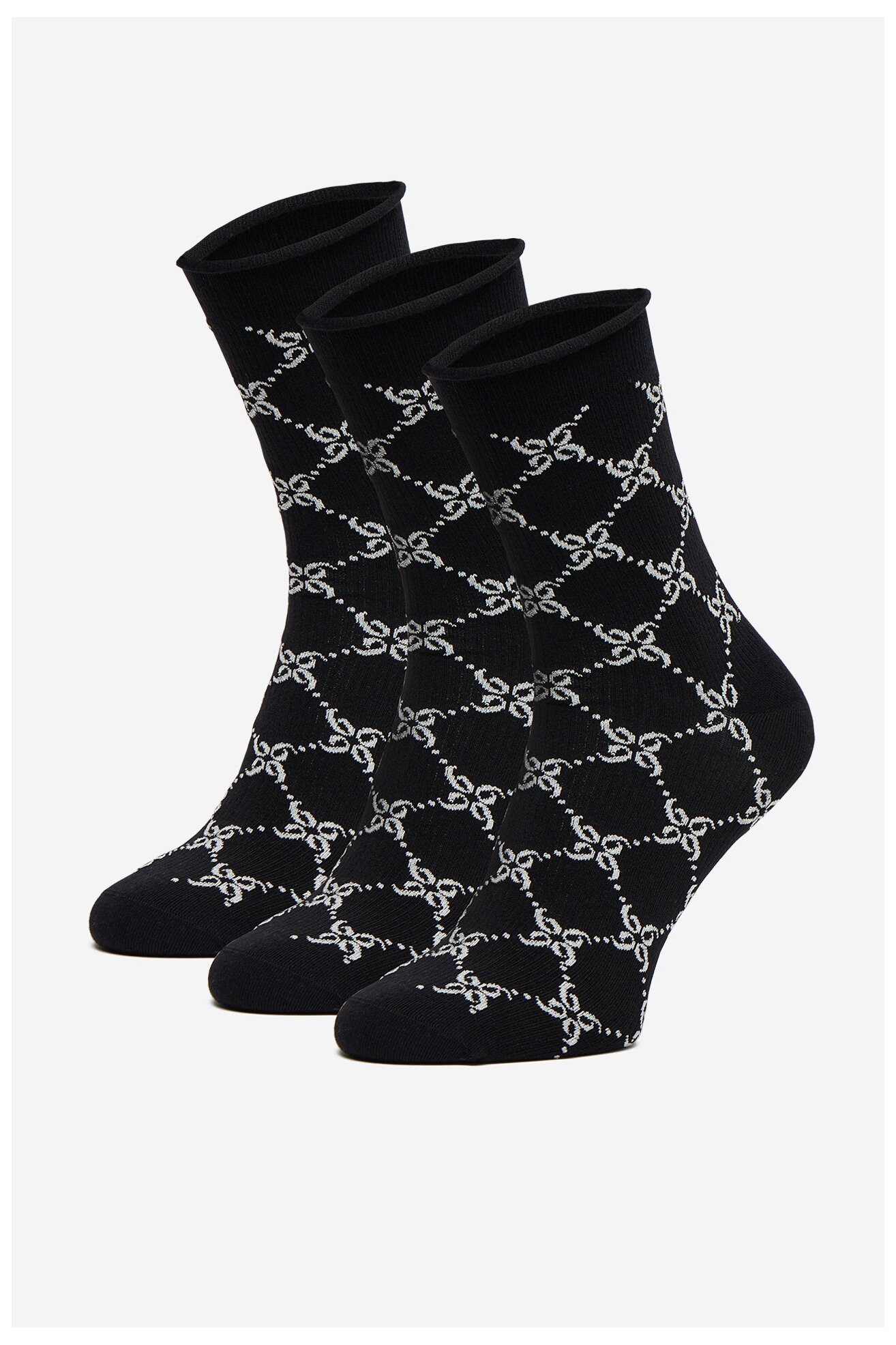 Skarpetki NINE WEST CEO_BR_NW_SILVER_01_Z_AW25 (3 PACK) Czarny