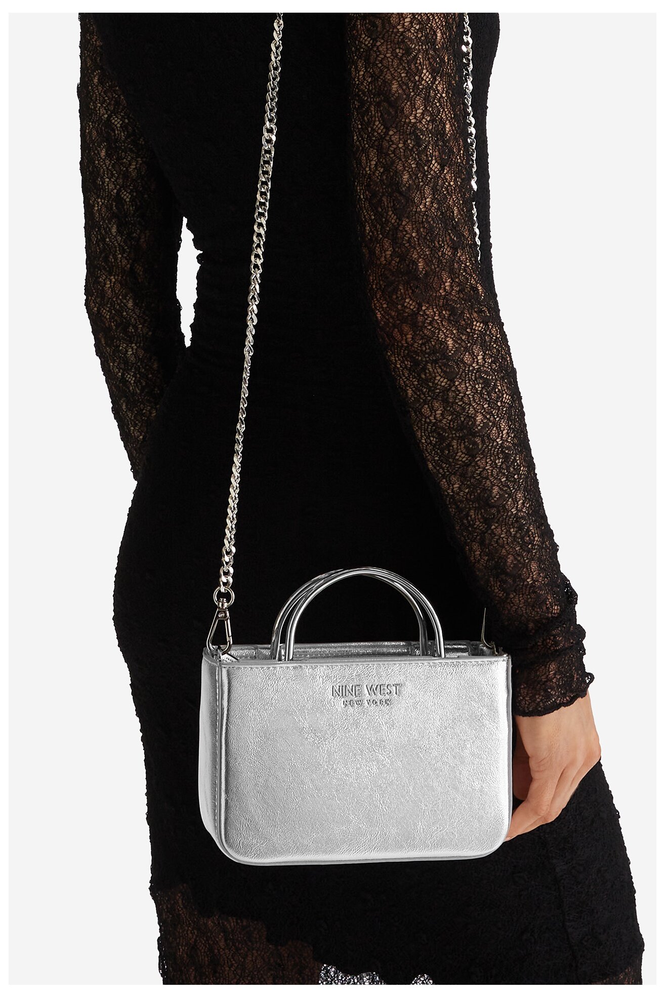 Torebka NINE WEST CEO-ASTOR VIBE-KY323-1 Srebrny
