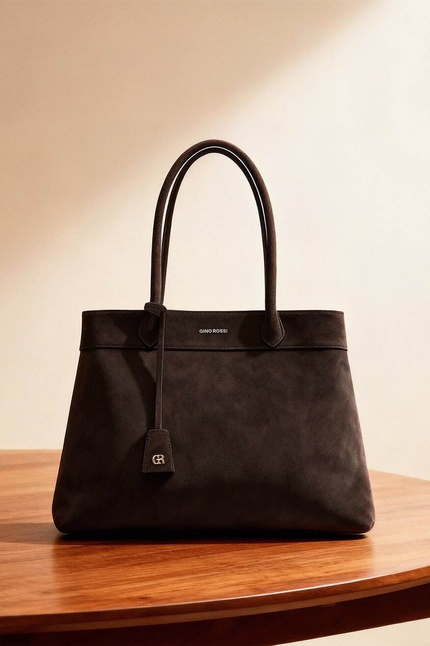 Дамска чанта Gino Rossi ТЪМНОКАФЯВ - 5906751377482