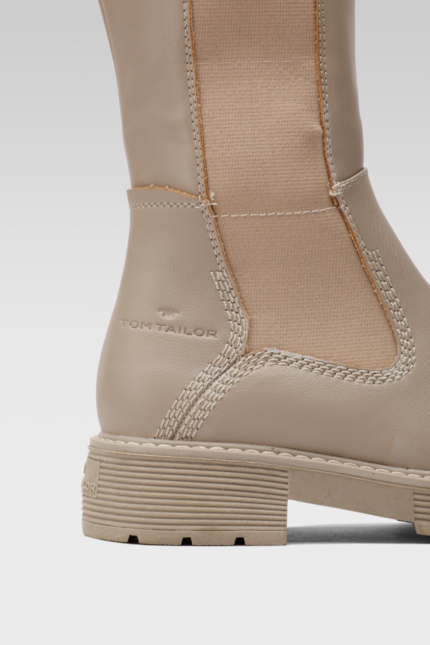 
                Tom Tailor - Kozaki beżowe - 5904862063263