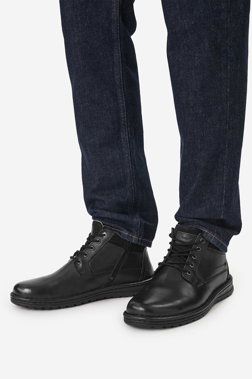 
                Go Soft - Skórzane trzewiki z suwakiem - 5906751311271