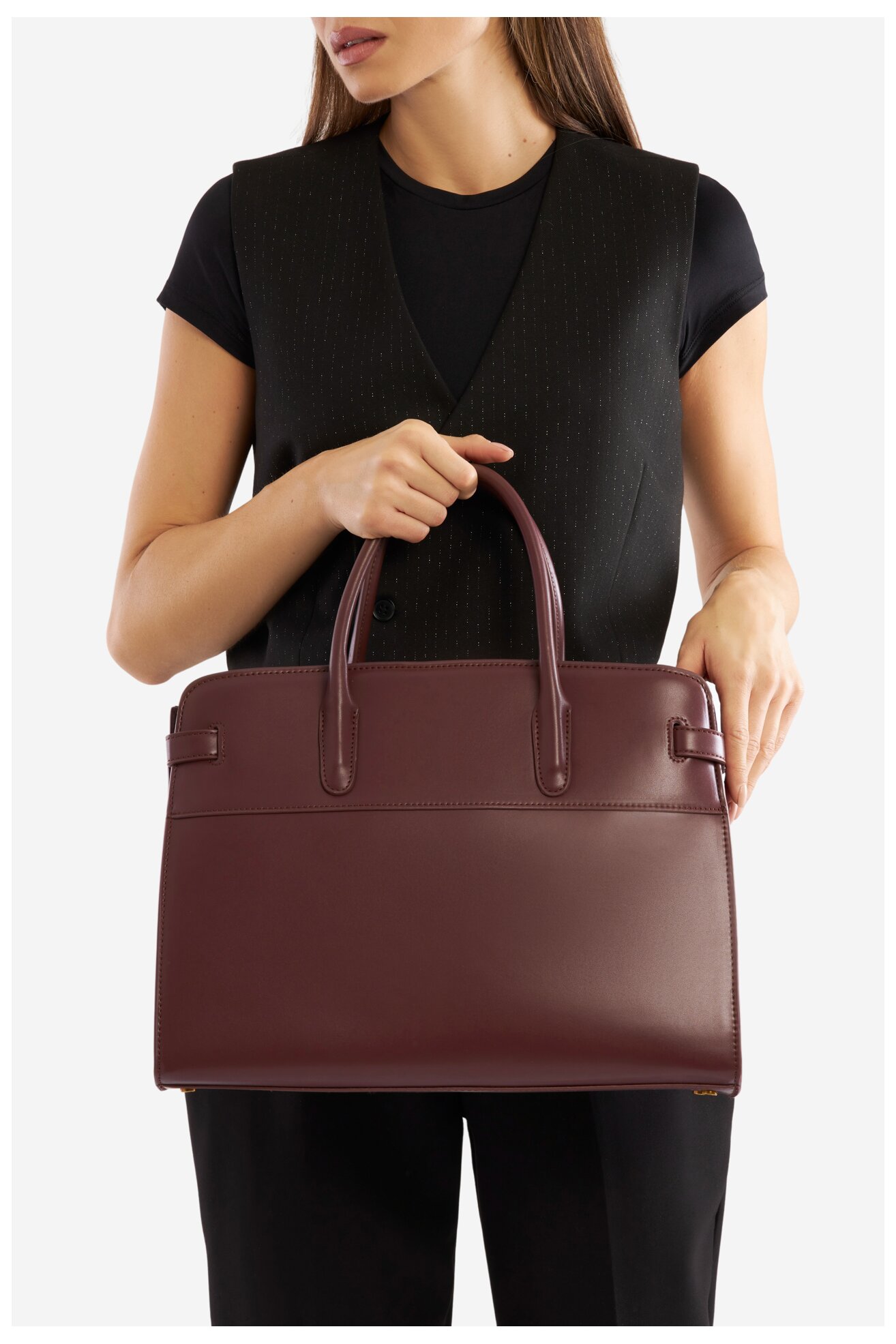 Сумка З Ремінцем Gino Rossi AW02 ТЕМНО-КОРИЧНЕВИЙ