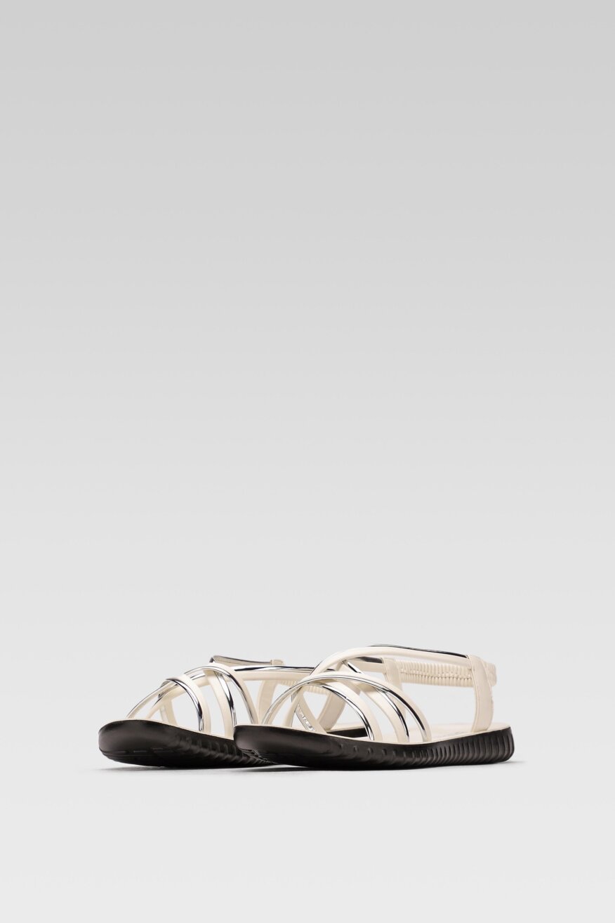 
                Bassano - Sandały pastelowe białe - 5903698558547