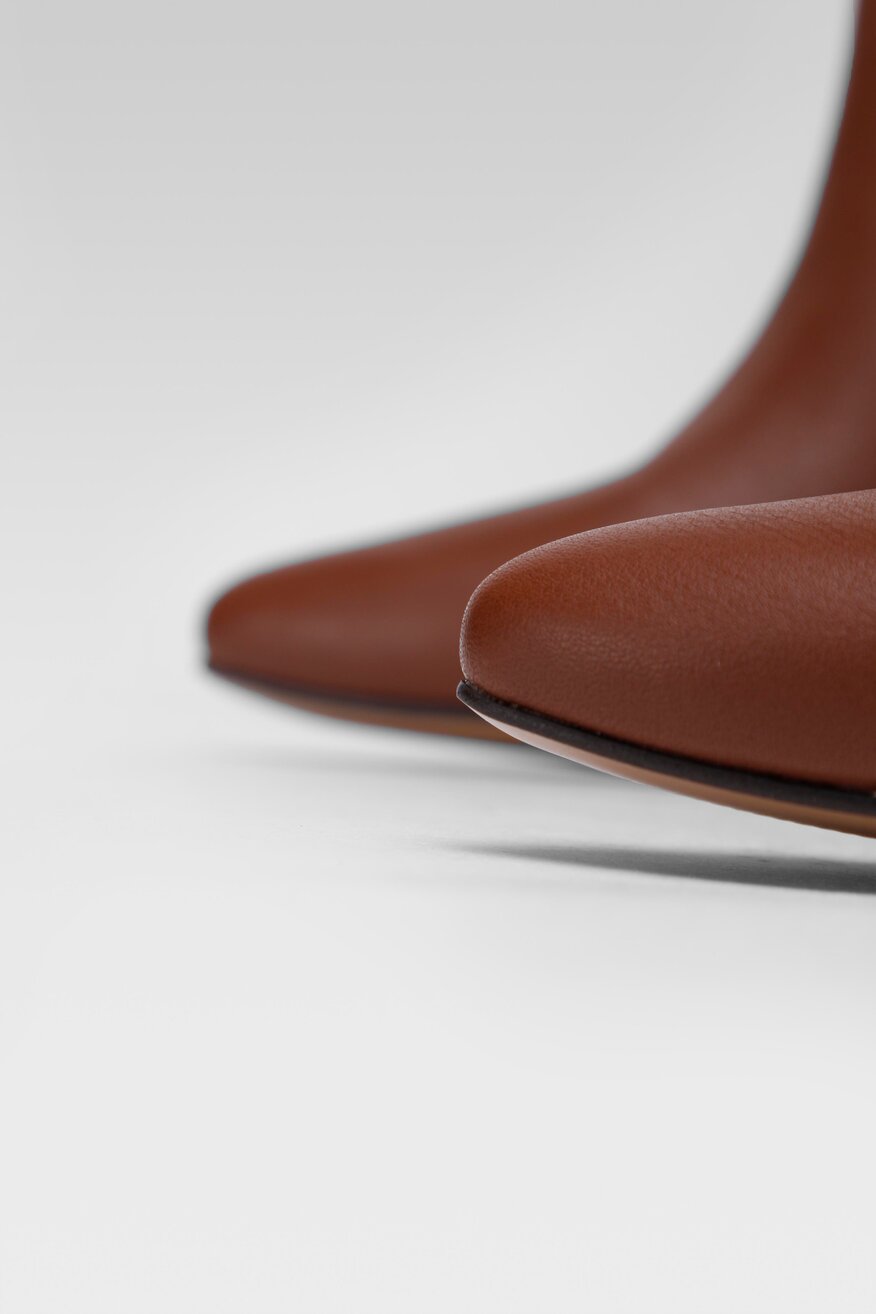 Gino Rossi - Skórzane kozaki brązowe - 5904248053413