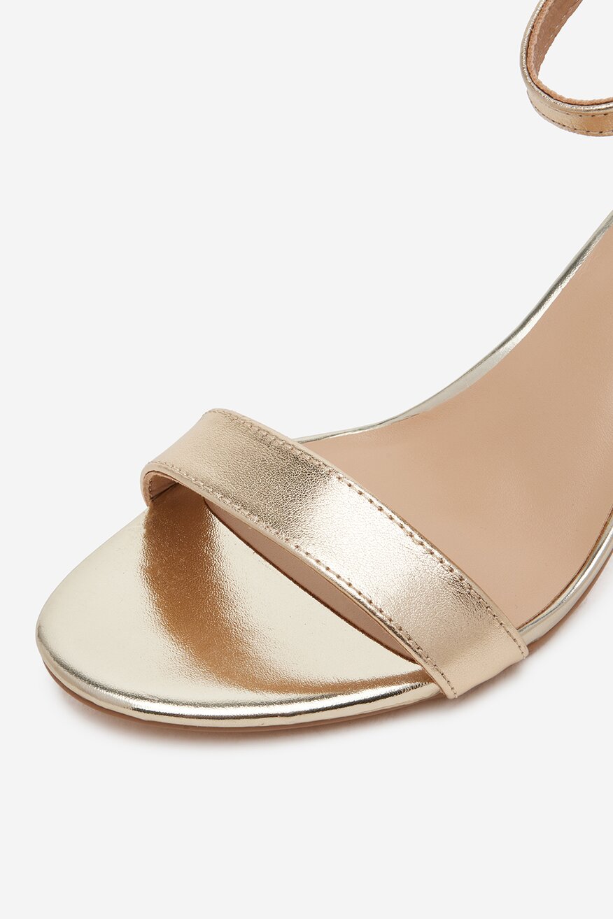 Lasocki - Sandały skórzane na słupku - 5903698597621