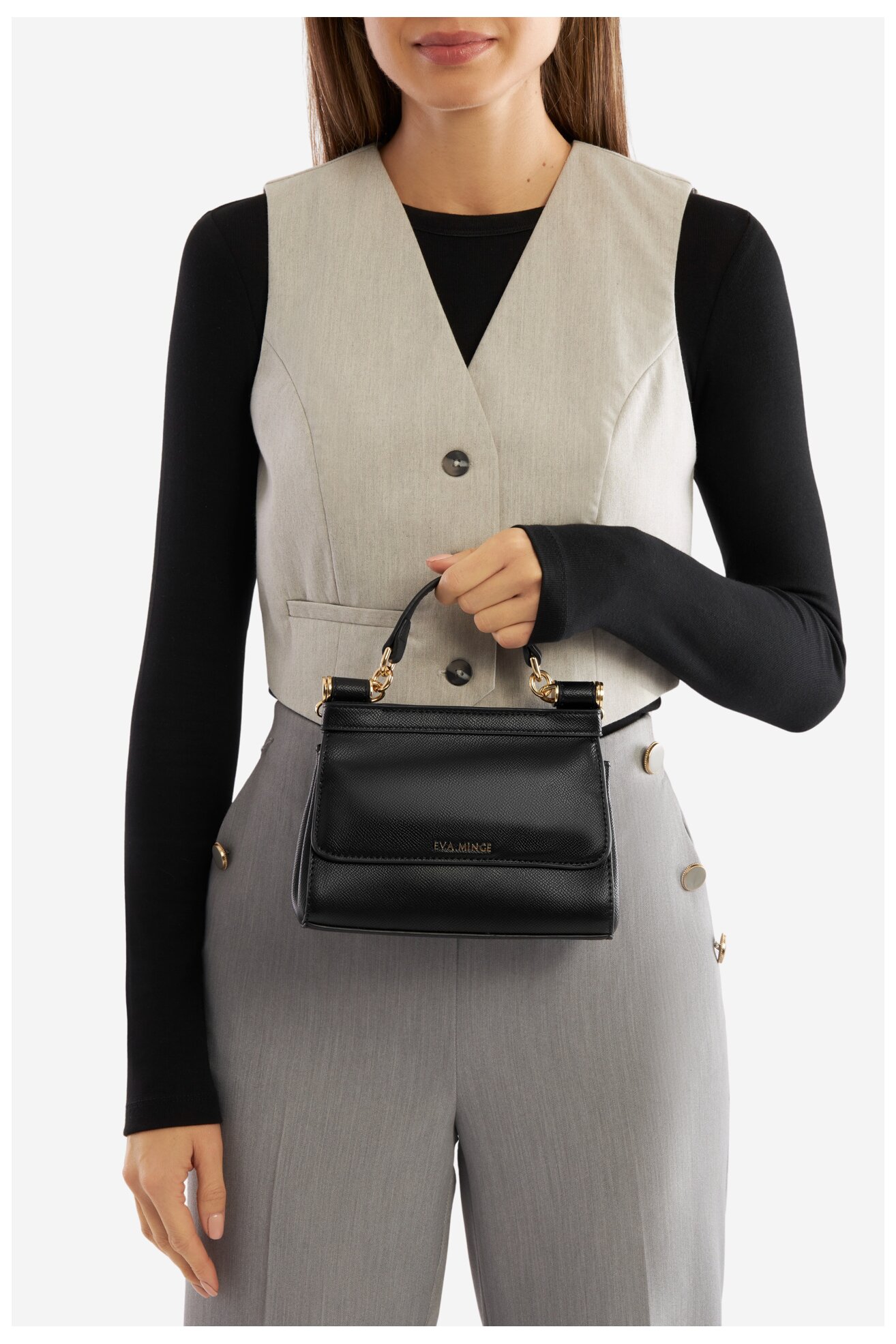 Сумка З Ремінцем EVA MINGE ACACJA-CS0377 ЧОРНИЙ