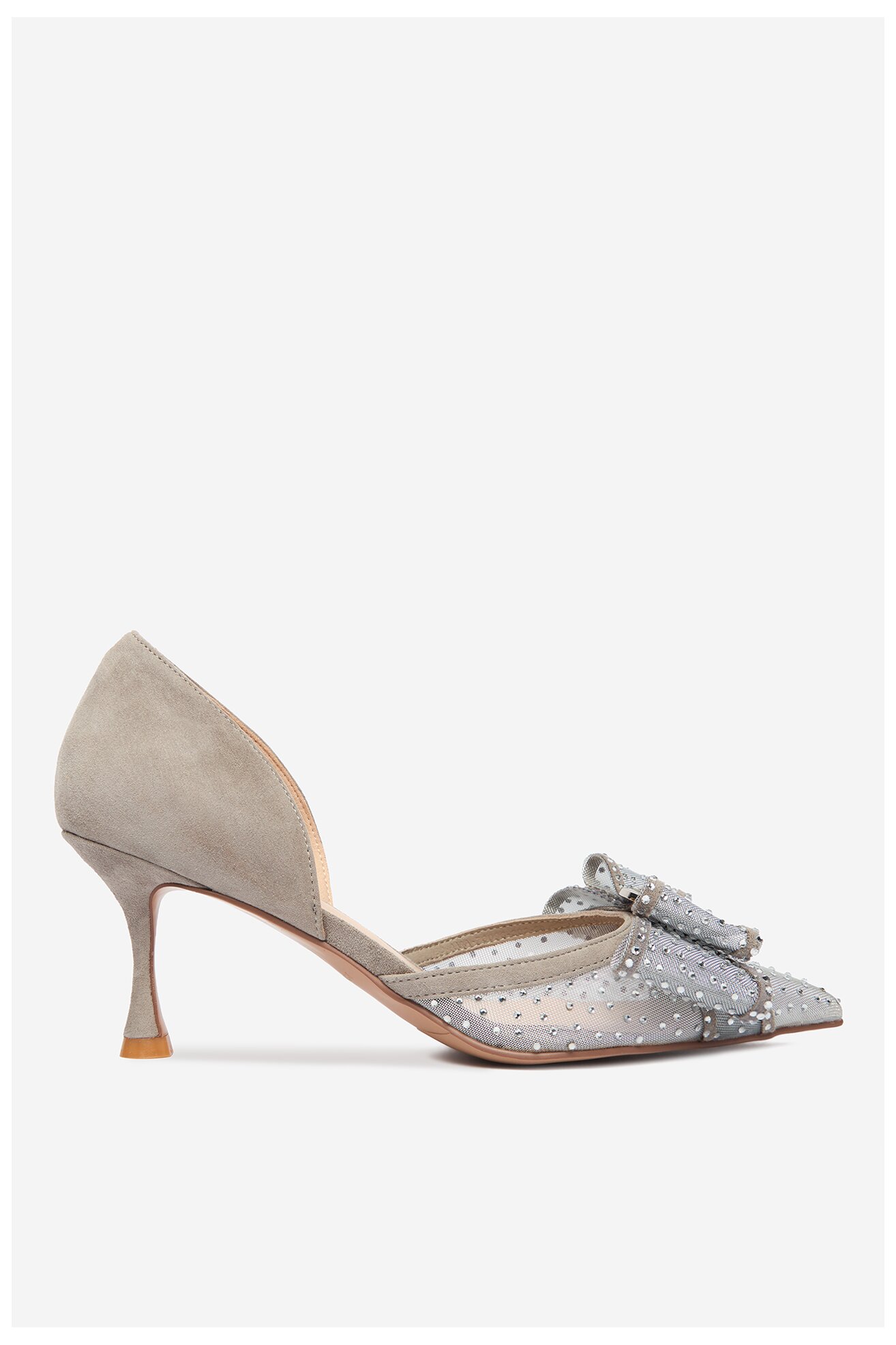 Czółenka EVA MINGE EO-AVA-78096-202 Srebrny