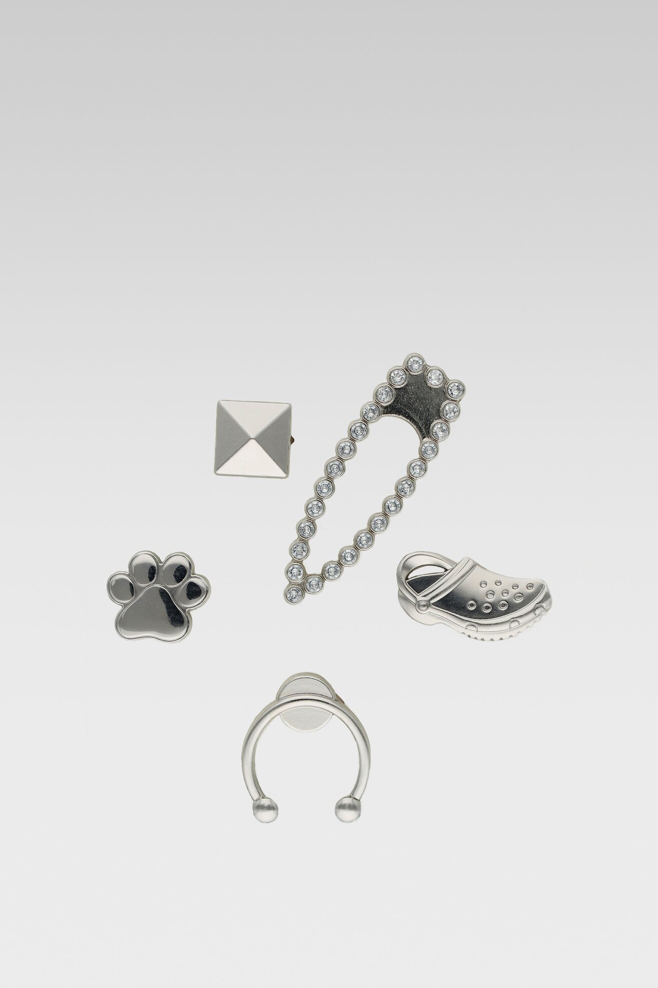 Ozdoba do butów Crocs 10009508 ELEVATED SILVER SPORT 5-PACK MIX