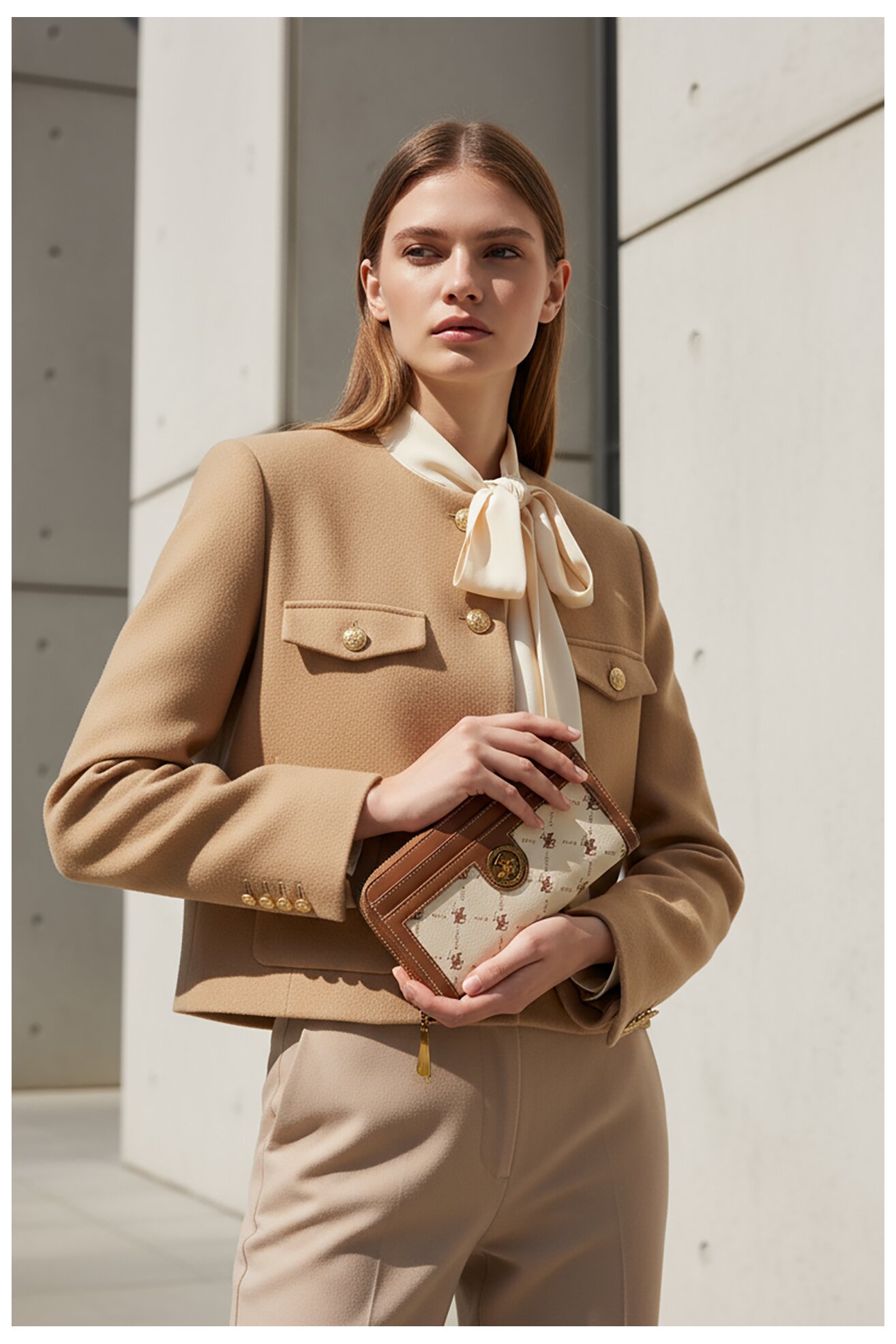 Női pénztárca Beverly Hills Polo Club CEO-BHPC-W1-001-AW25 CAMEL