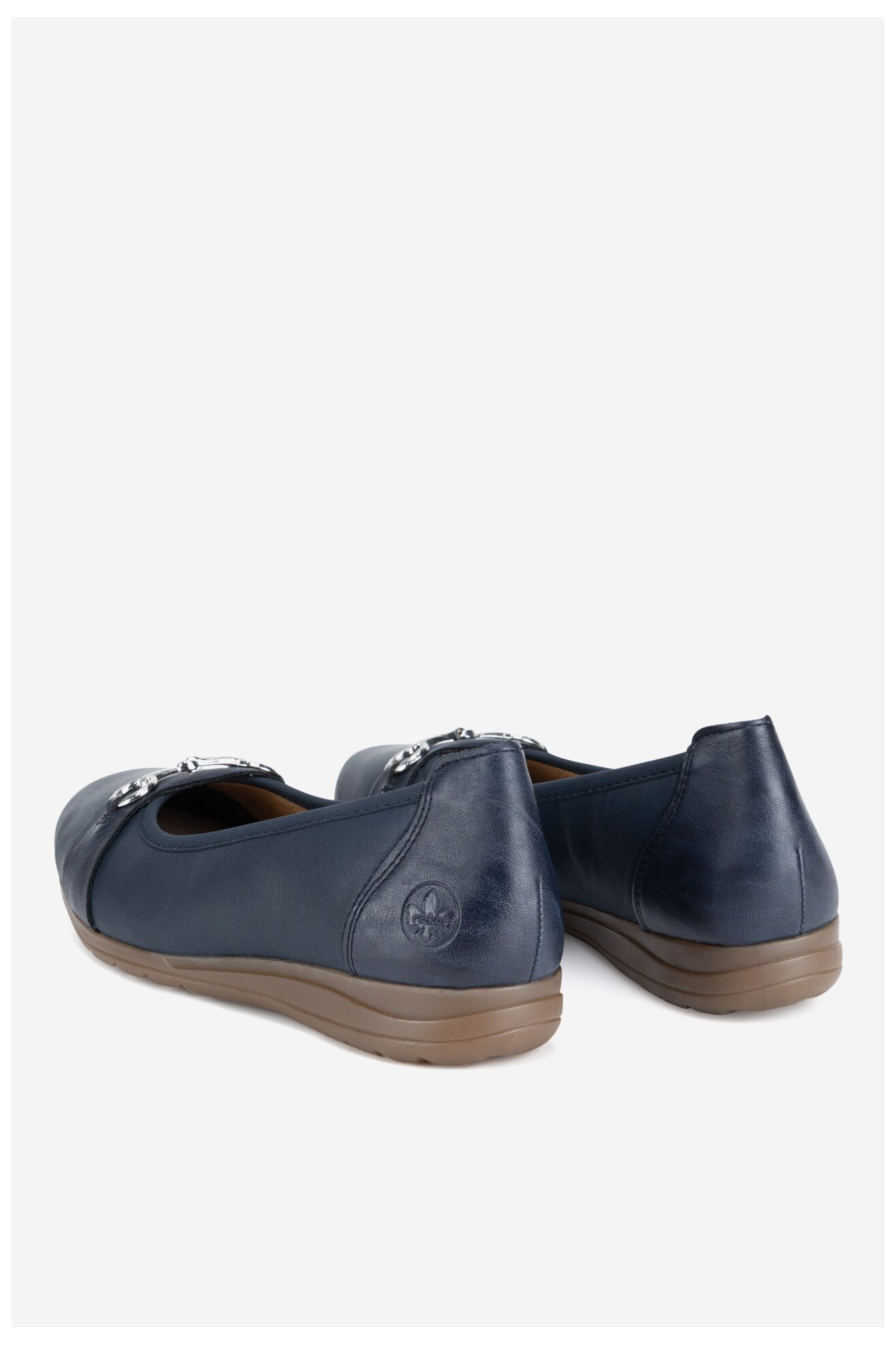 Baleriny Rieker L9360-14 Granatowy ciemny