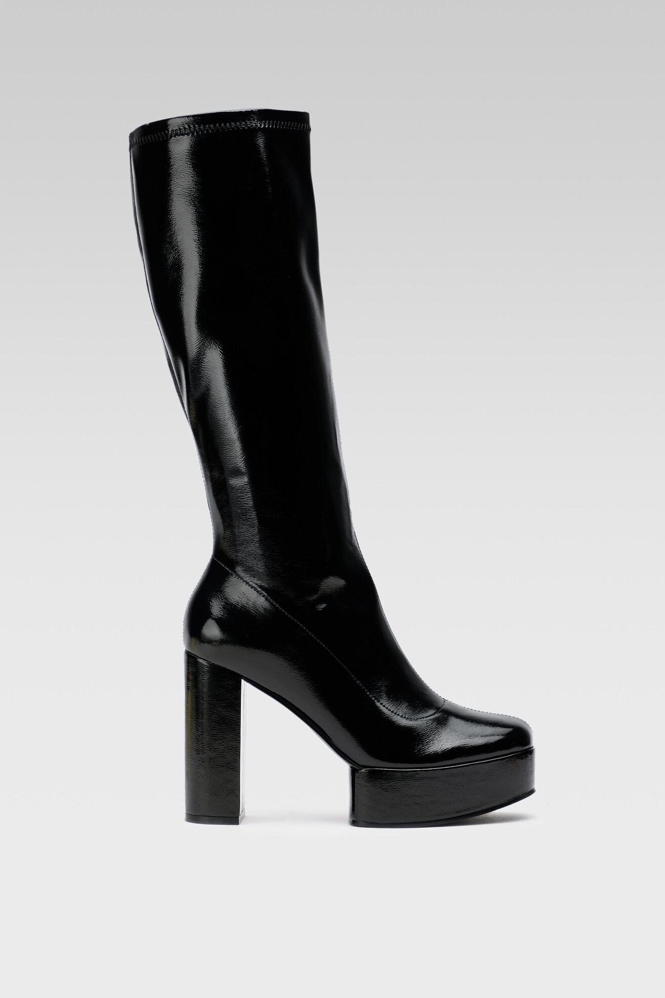 Kozaki Jenny Fairy GLOSSY-02KW Czarny