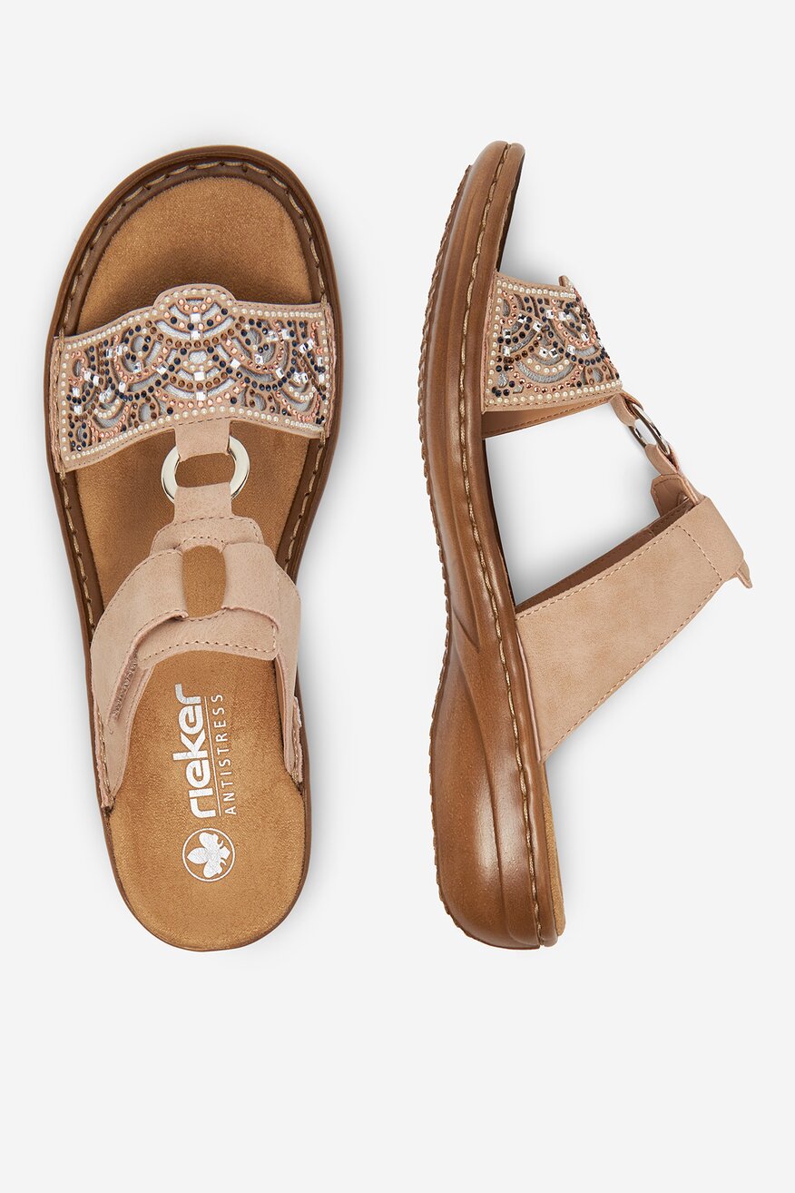 Klapki Rieker CEO-608K2-31 Różowy jasny - 5906751831731