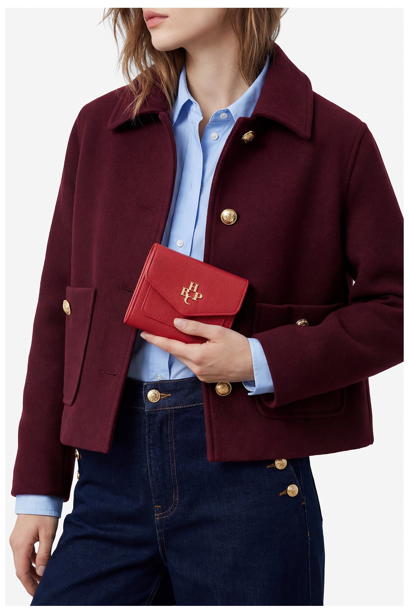 Portfel Beverly Hills Polo Club CWBEO-BHPC-W1-003-SS26 Czerwony