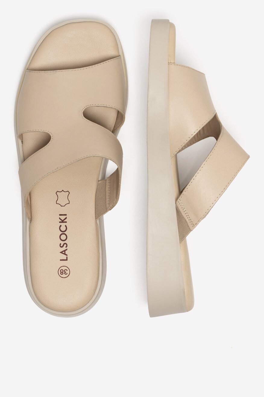 
                Lasocki - Klapki skórzane - 5905588497196