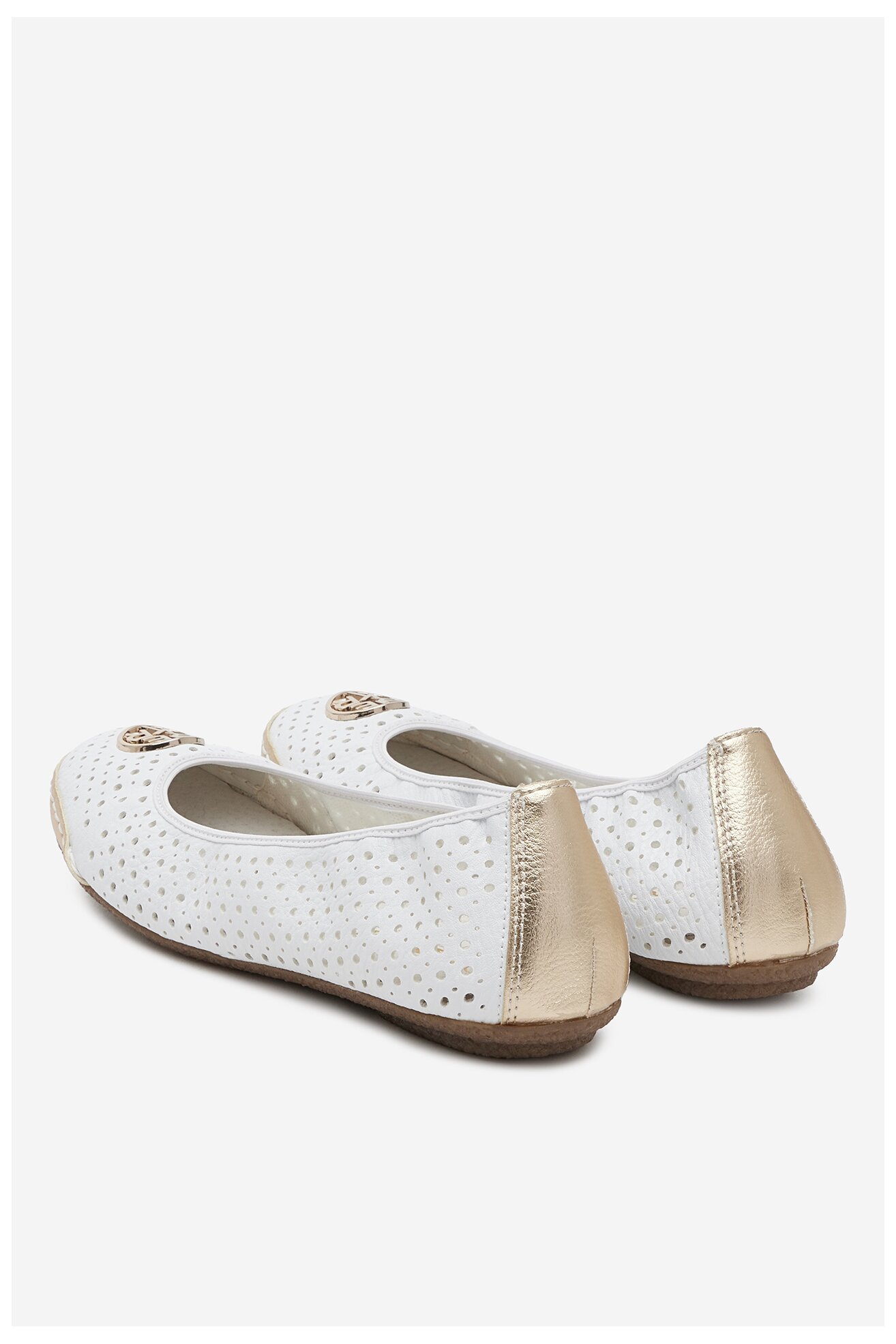 Baleríny Rieker 41459-80 BÍLÁ