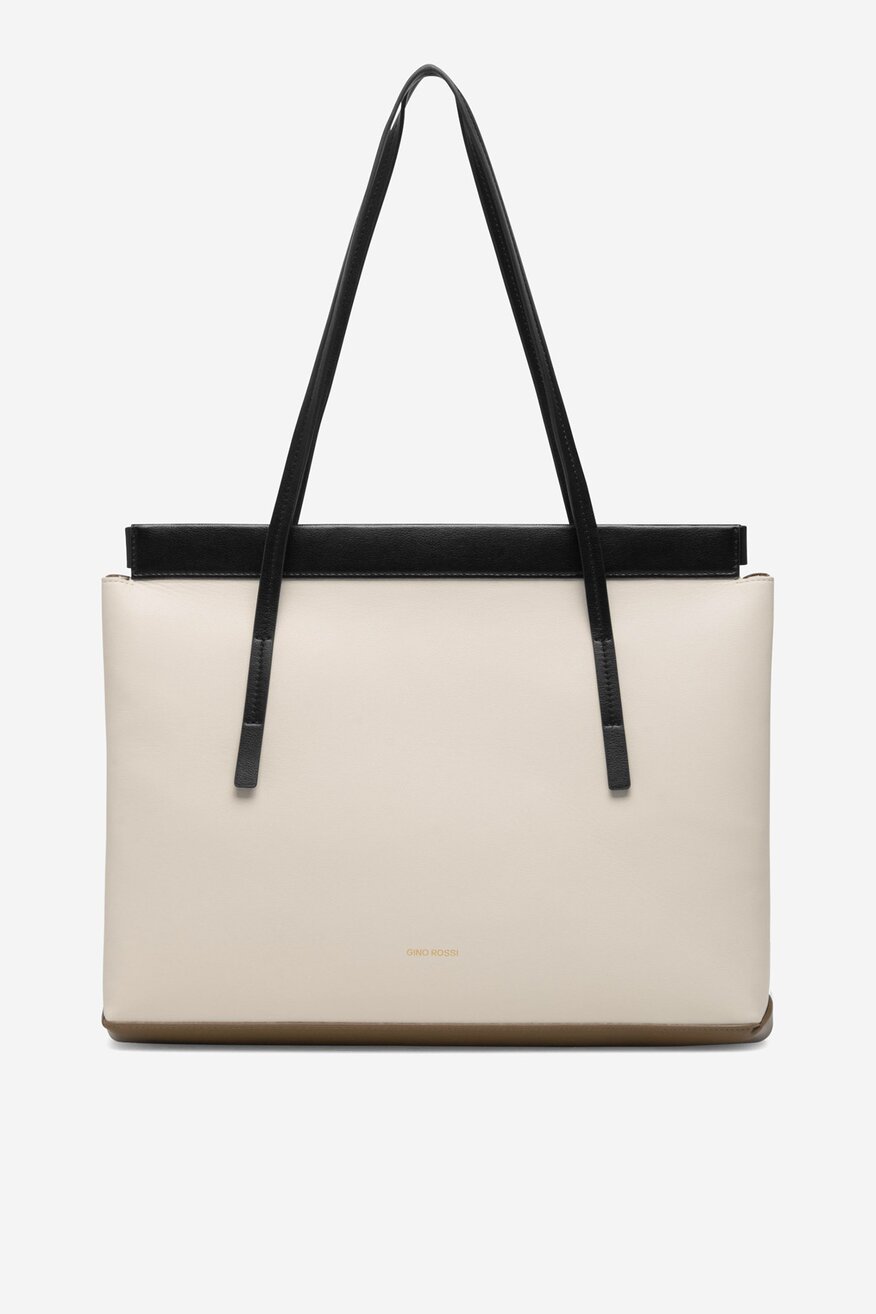 Gino Rossi - Duża torebka shopper skórzana - 5905588539926