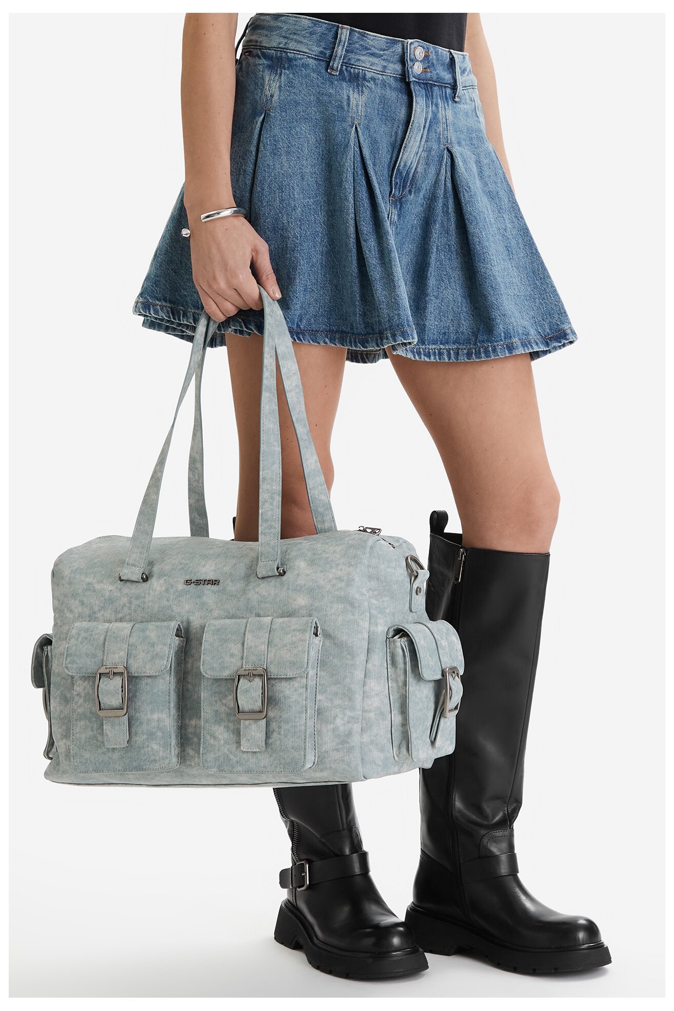 Сумка З Ремінцем G-STAR RAW EO-LDA8482J СВІТЛО-ГОЛУБИЙ