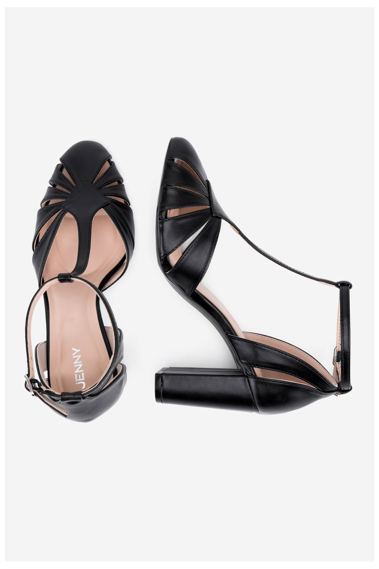 Pantofi cu toc Jenny LH24012-4 NEGRU