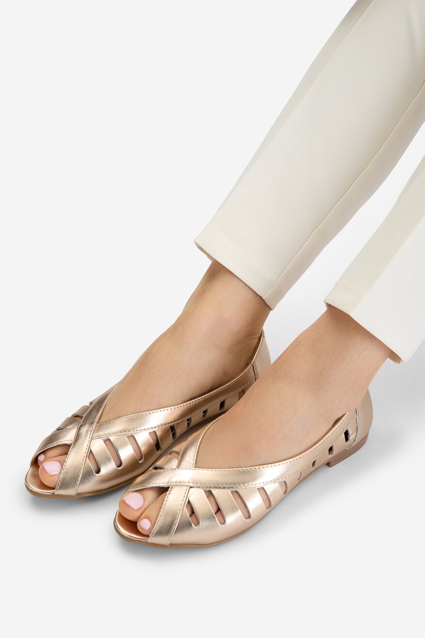 
                Lasocki - Baleriny skórzane - 5906751855881