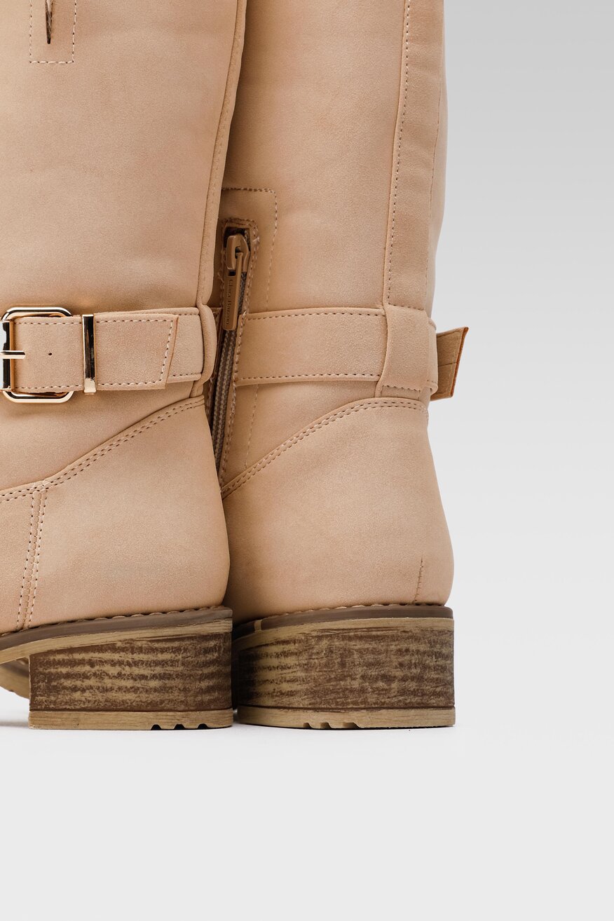 Clara Barson - Botki beżowe - 5904862255637