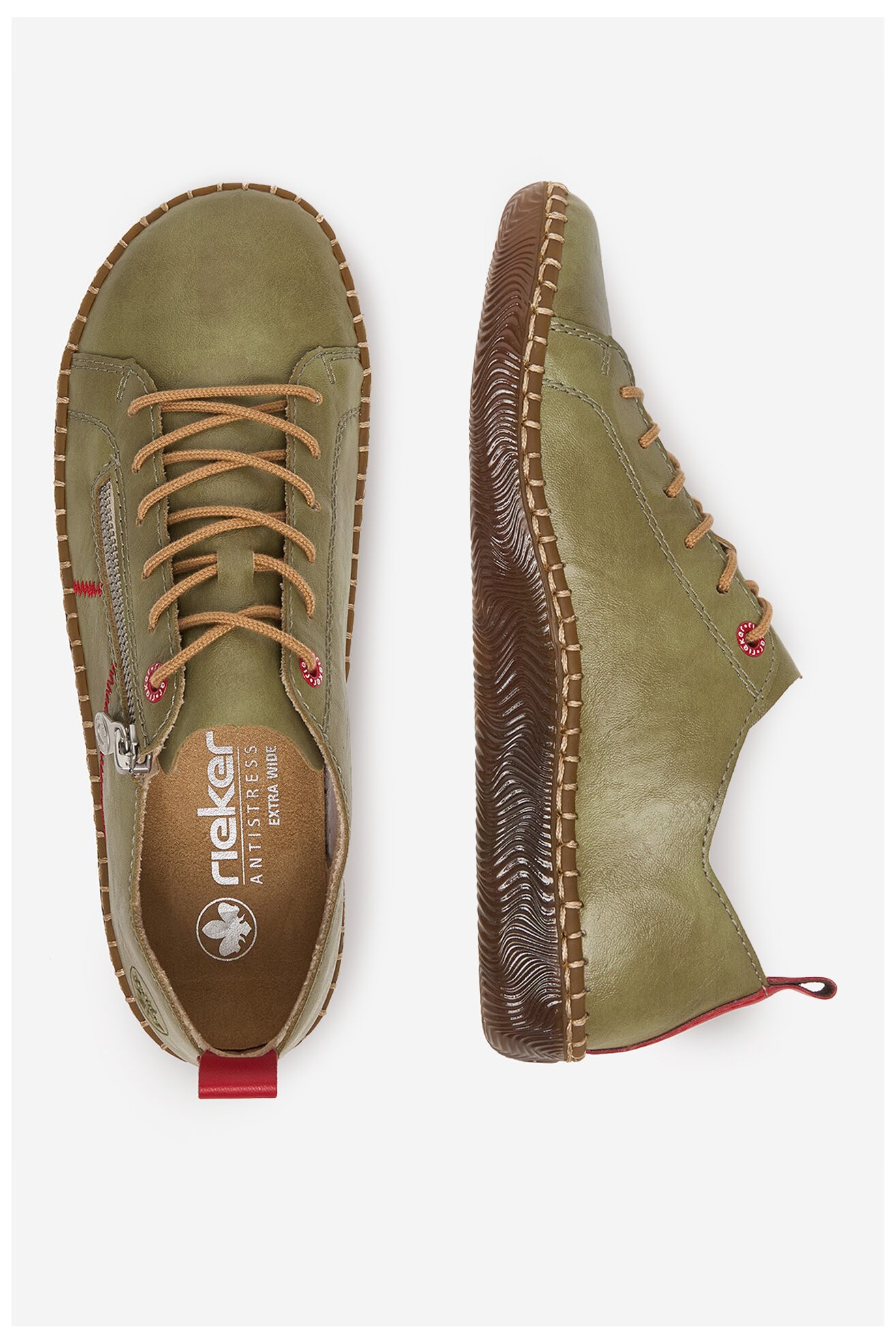 Półbuty Rieker CEO-N2401-54 Zielony