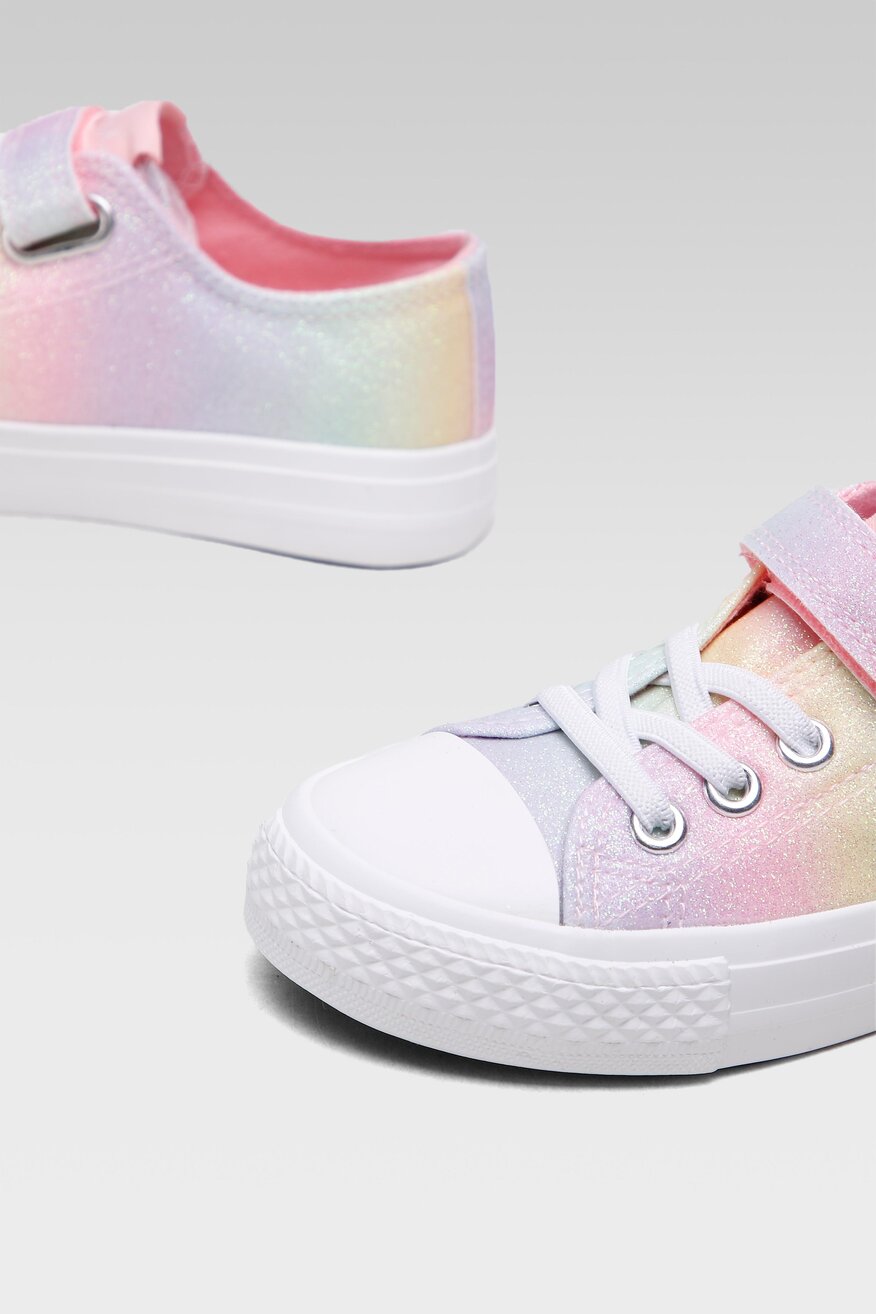 Nelli Blu - Trampki brokatowe na rzepy - 5904248359669