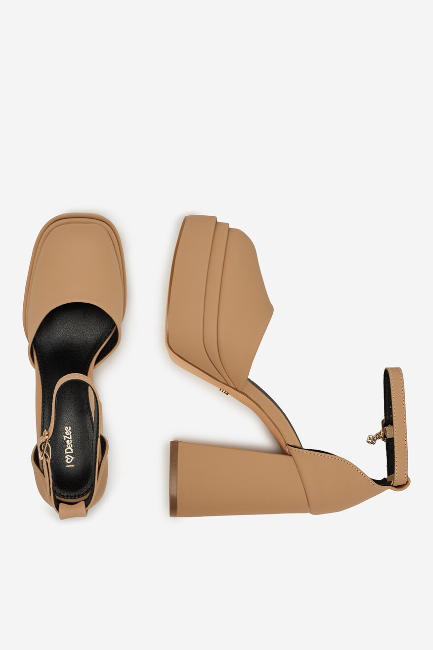 Pantofi cu toc DeeZee CREM - 5906751097410