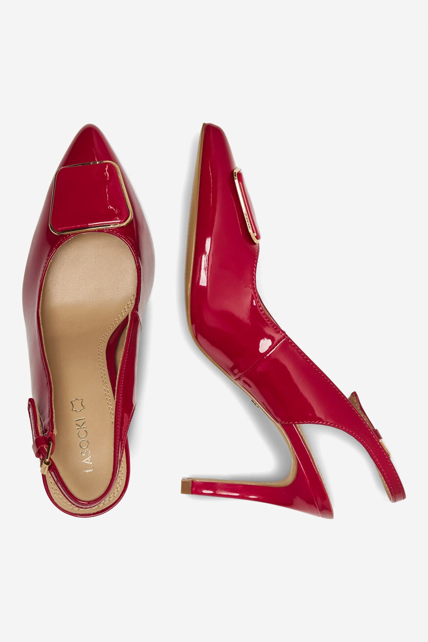 
                Lasocki - Czółenka skórzane lakierowane - 5905588302315