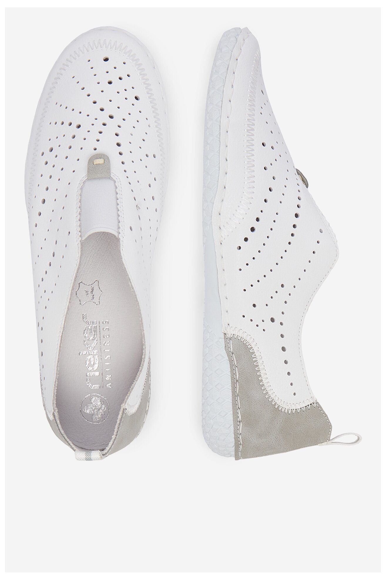 Półbuty Rieker CEO-43663-80 Biały