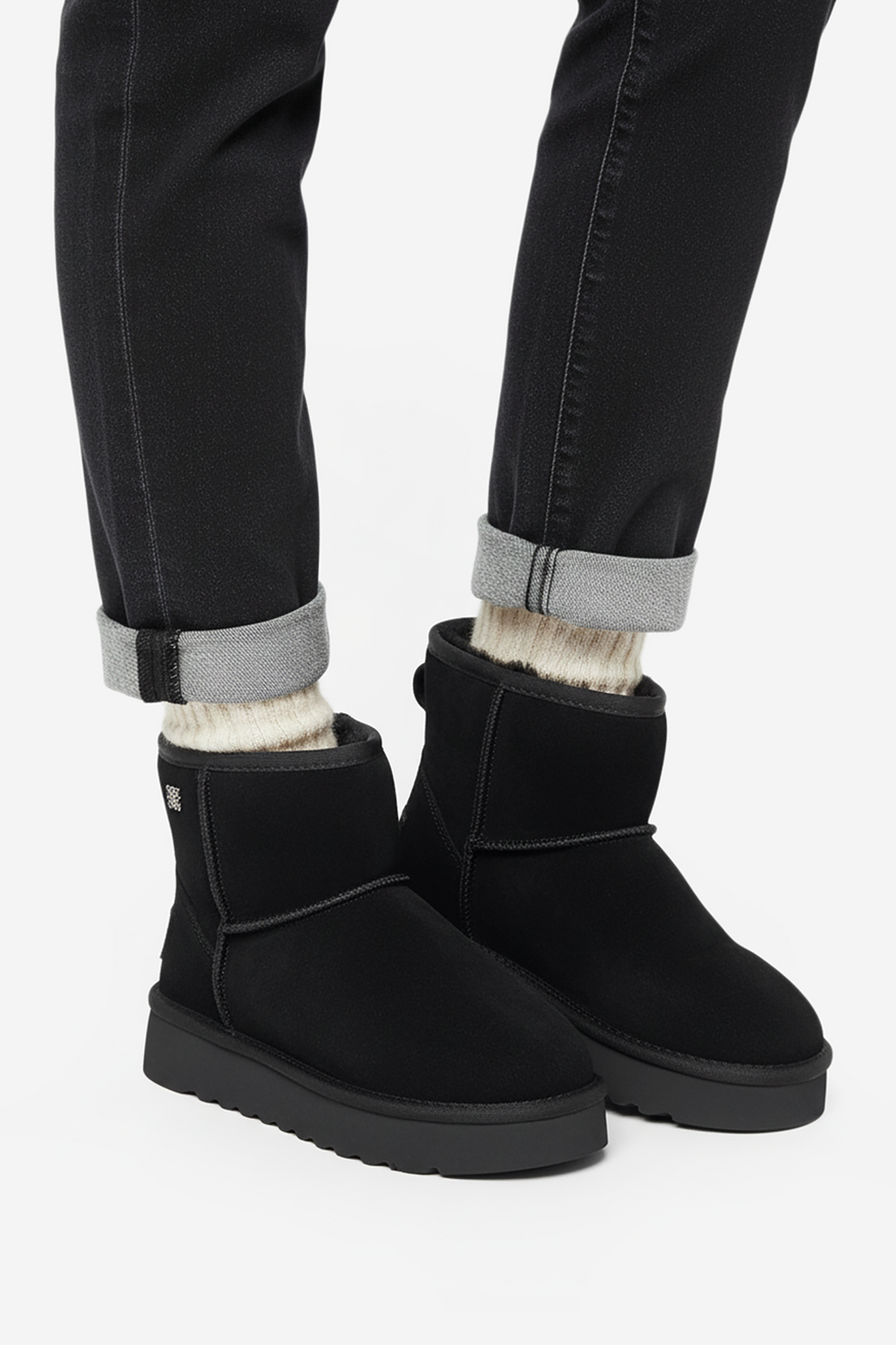 
                NINE WEST - Śniegowce zamszowe ocieplane - 5906751474686