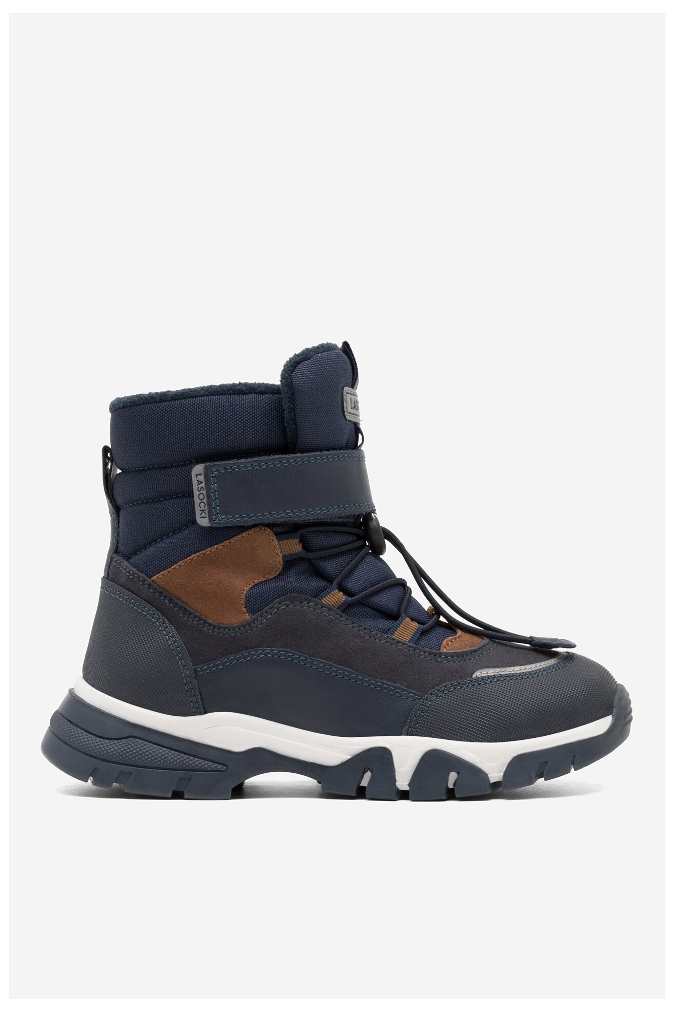 Šněrovací vyšší obuv Lasocki Young CEO-CI12-8387-04(IV)CH TMAVĚ MODRÁ