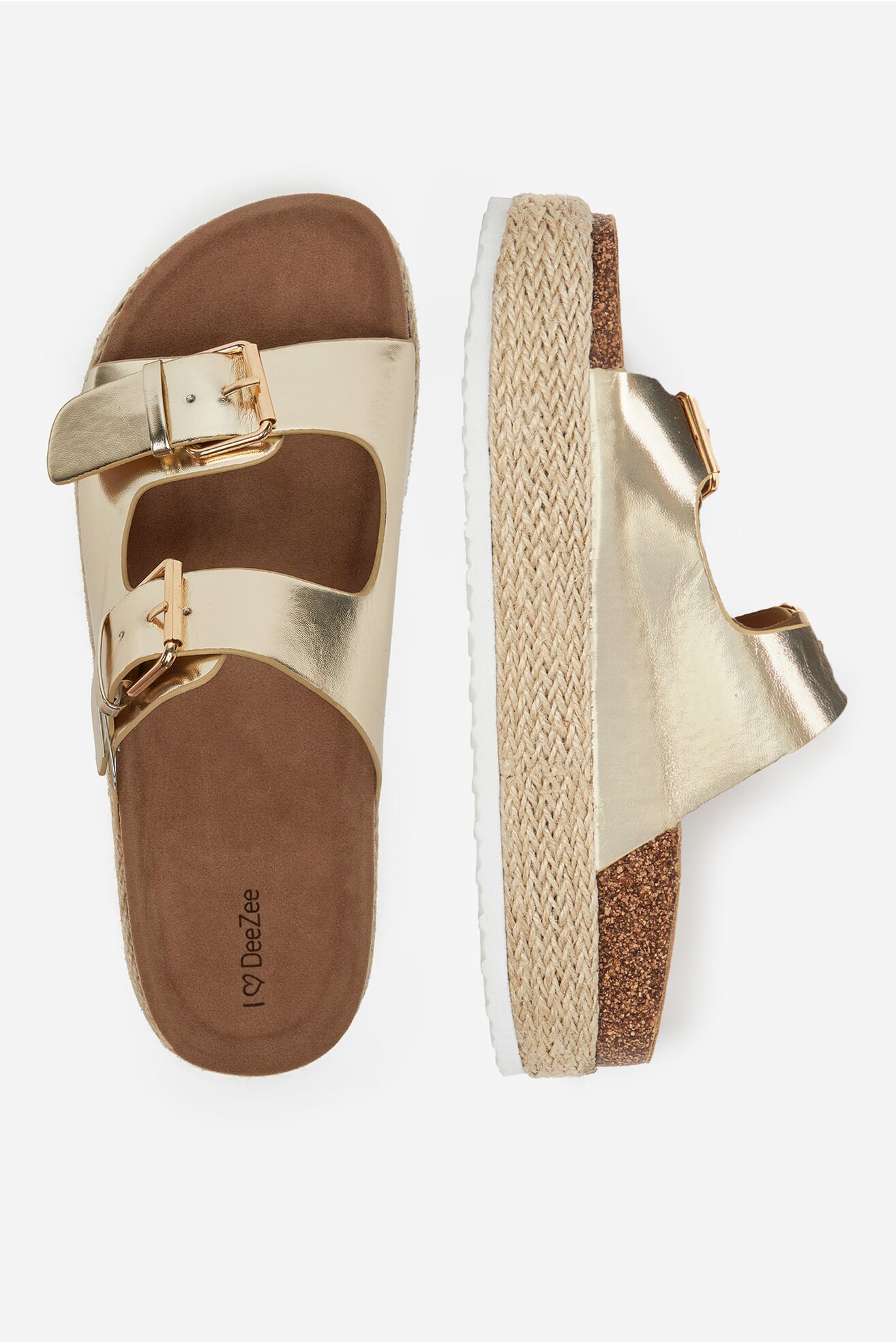 Klapki DeeZee LB-P1690 Złoty