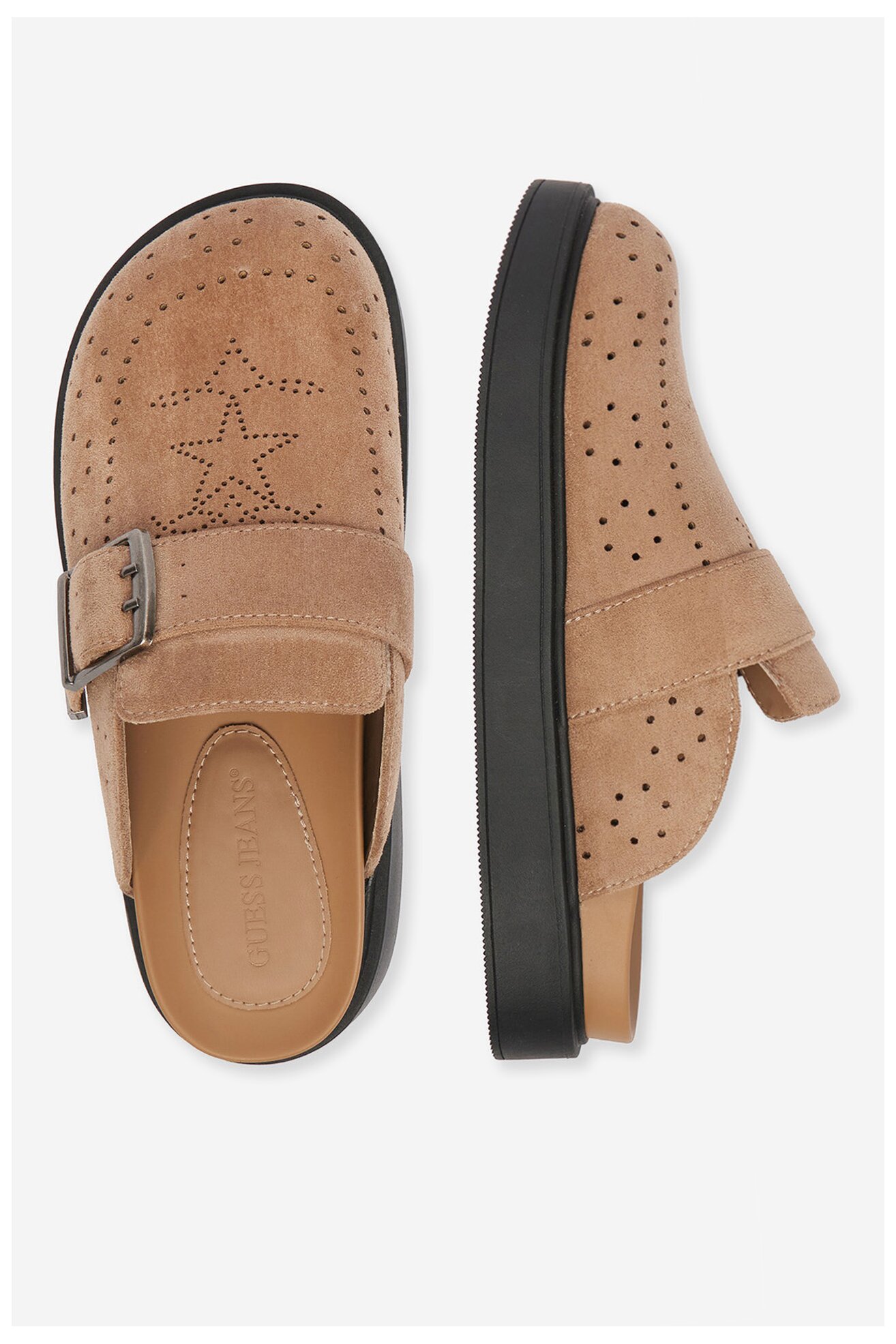 Klapki GUESS JEANS EO-HY2T709-3 Beżowy ciemny