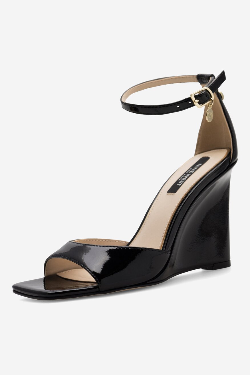 
                NINE WEST - Sandały na koturnie - 5905588148456