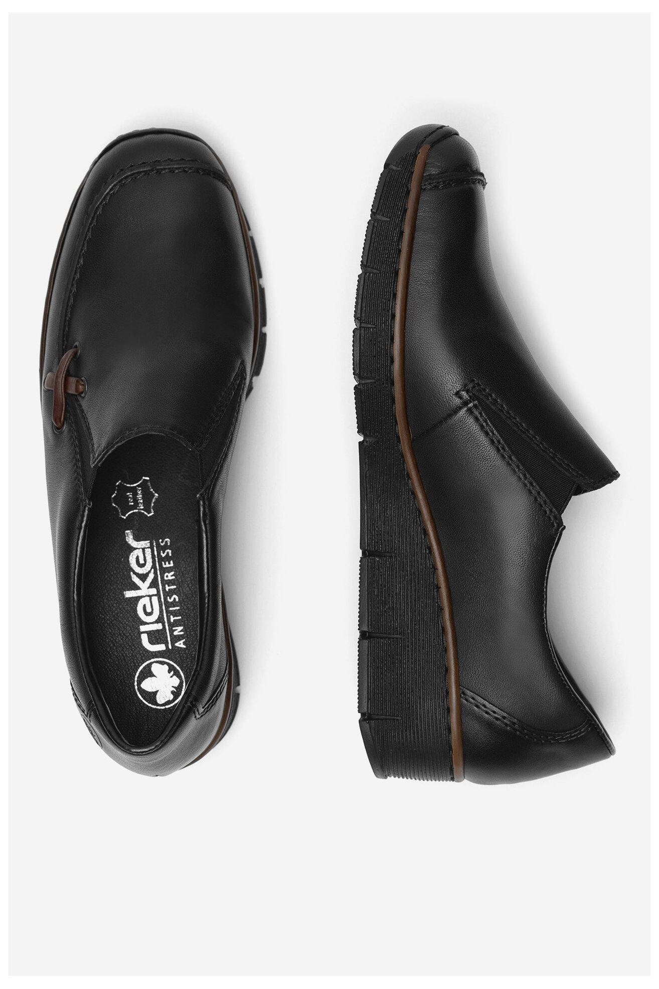 Félcipő Rieker 53783-00 FEKETE