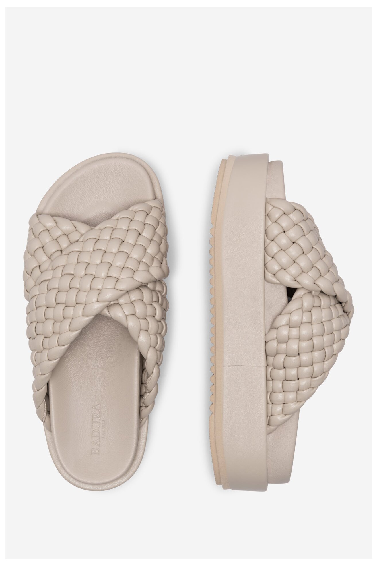 Klapki Badura WYL3857-3 Beżowy