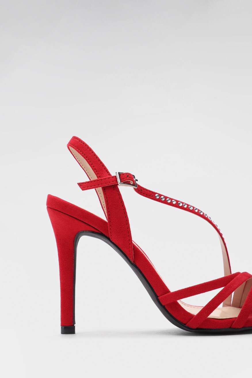 Jenny Fairy - Sandały na obcasie czerwone - 5903698349121