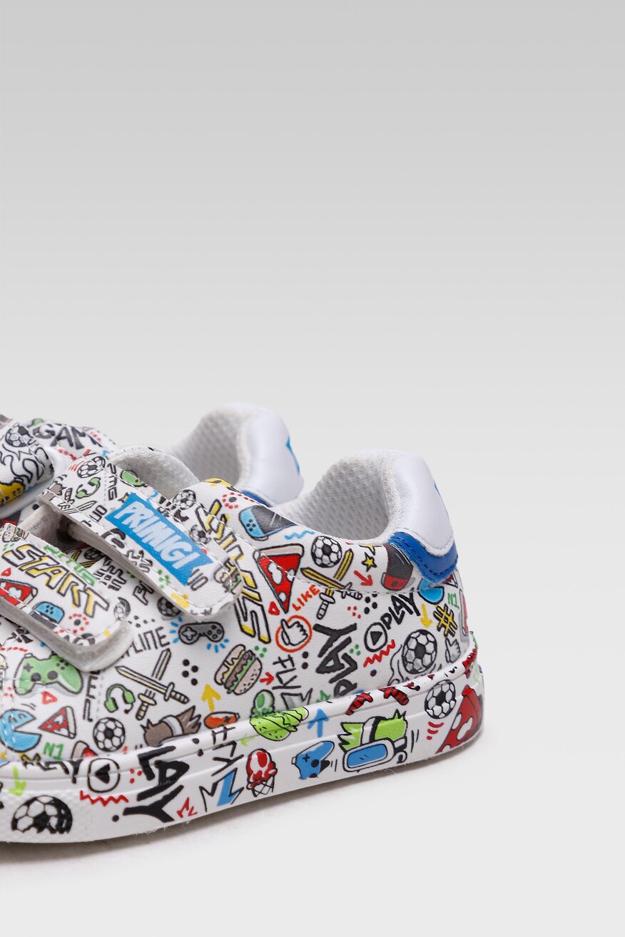 Primigi - Półbuty z printem białe - 5904248294113