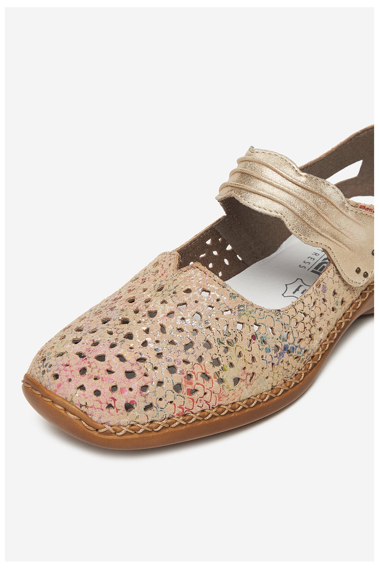 Baleriny Rieker 41399-92 Beżowy