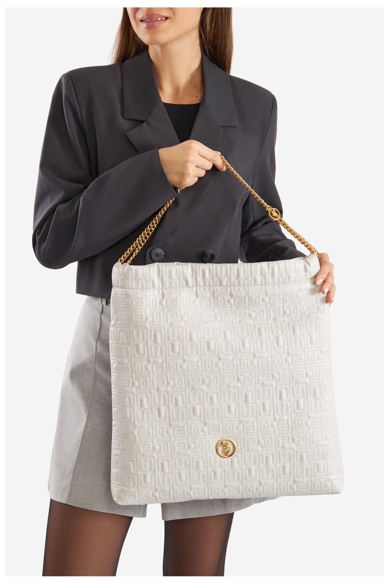 Дамска чанта U.S. POLO ASSN. BIUXT8405WVP СЛОНОВА КОСТ