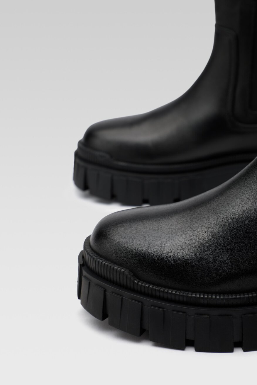 
                Gino Rossi - Skórzane botki czarne - 5903419998126