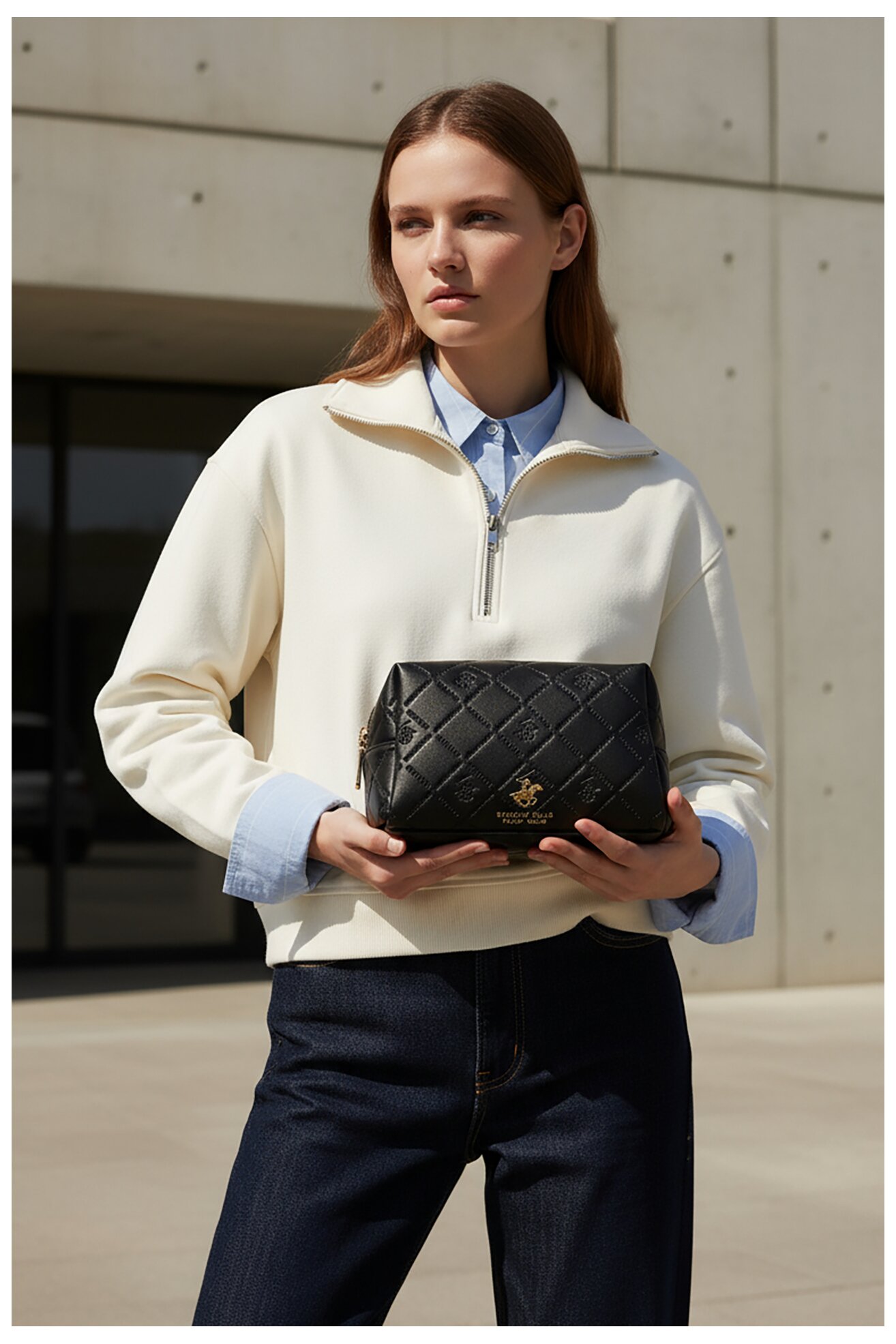 Trusă cosmetice de voiaj Beverly Hills Polo Club CEO-BHPC-W1-004-AW25 NEGRU