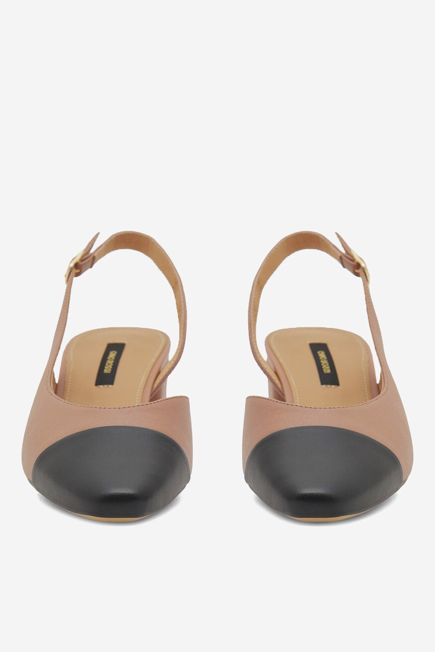 
                Gino Rossi - Czółenka skórzane na słupku - 5905588352792