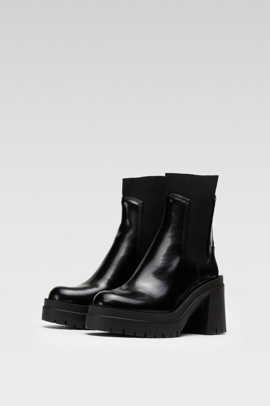 
                Aldo - Botki skórzane na obcasie - 5904248828394