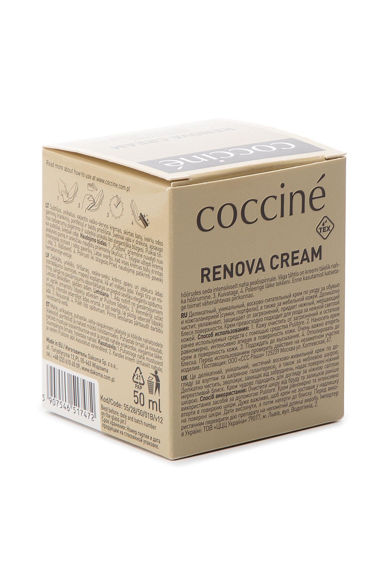 Kosmetyki do obuwia Coccine RENOWA KREM CZYSZCZACY +Z/B -