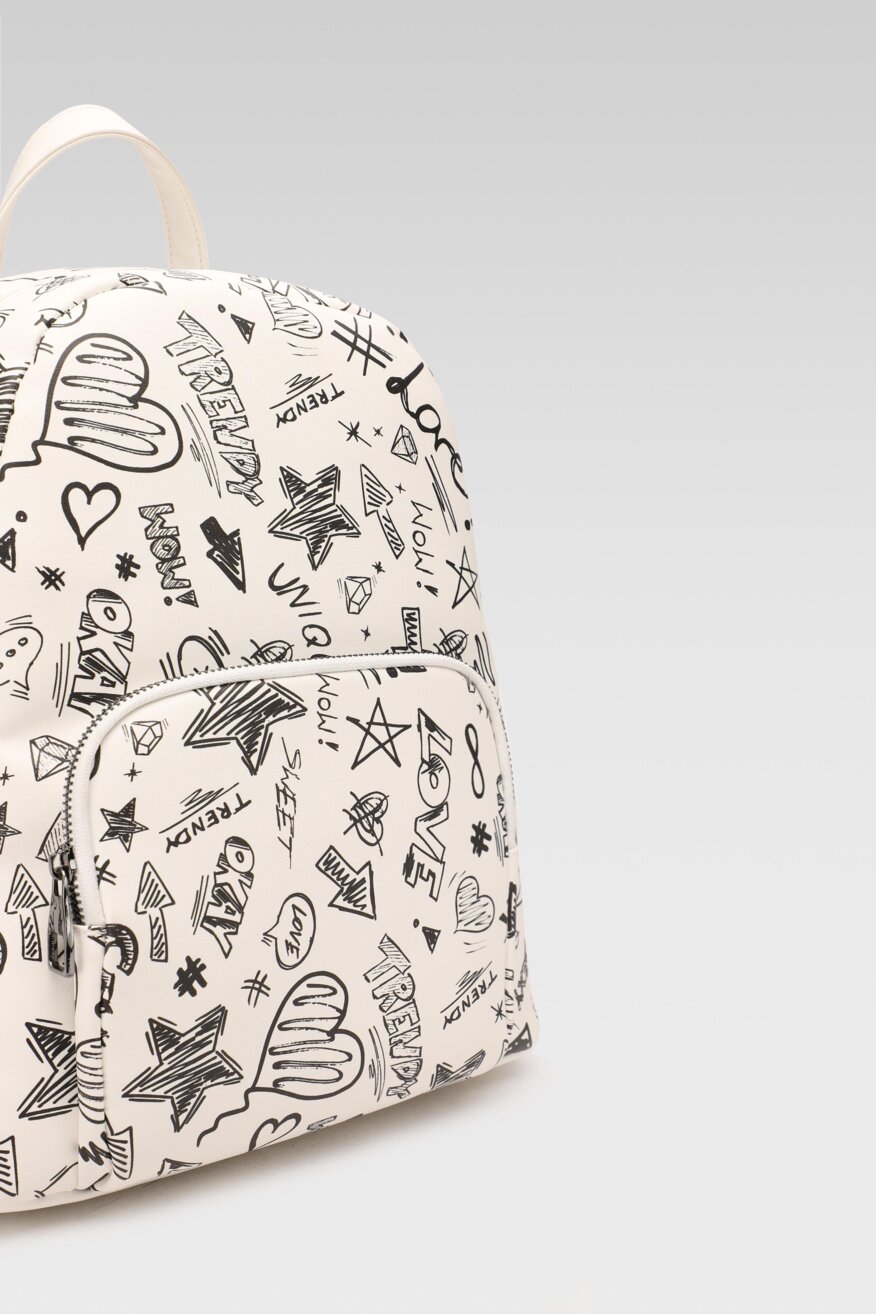 
                Jenny Fairy - Plecak z printem biały - 5903698688497