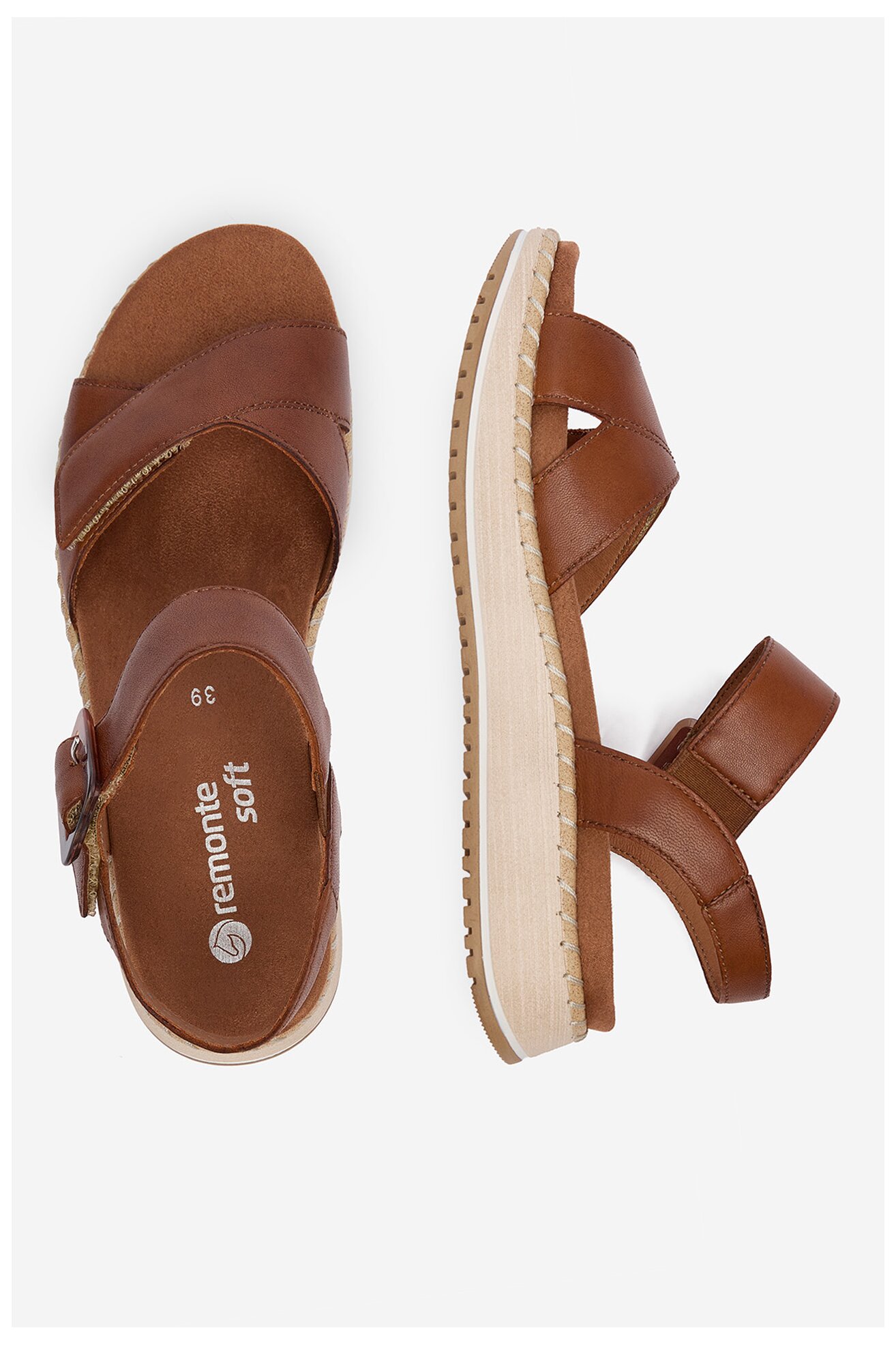 Sandały Remonte CEO-D3J52-24 Brązowy